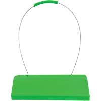 Cale de roue pour avion Checkers Safety SafeRay avec poign&eacute;e &agrave; c&acirc;ble ergonomique, Ur&eacute;thane, Vert fluorescent, 24" la x 8" p x 6" h Rock Safety Industrial Ltd