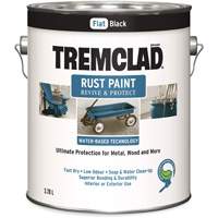 Peinture antirouille &agrave; base d'eau Tremclad, 3,78 L, Gallon, Noir Rock Safety Industrial Ltd