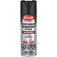 Tough Coat&reg; Advanced Paint with Rust Barrier Technology, Black, Semi-Gloss, 425 g, Aerosol Can Rock Safety Industrial Ltd