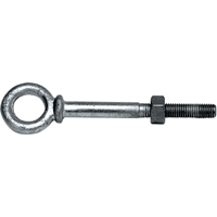 Eye Bolts, 3/8" Dia., 2-1/2" L, Galvanized, 1200 lbs. (0.6 tons) Capacity Rock Safety Industrial Ltd