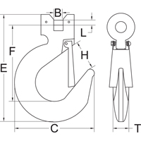 Crochet &agrave; manille avec clapet - calibre 70 Rock Safety Industrial Ltd