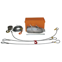 Palan &agrave; c&acirc;ble d'acier Tirfor TU32 en ensemble de r&eacute;cup&eacute;ration, Diam&egrave;tre du fil 5/8", Capacit&eacute; 8000  lb (4 tonnes) Rock Safety Industrial Ltd