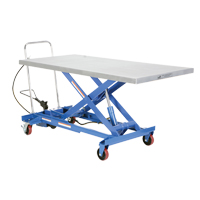 Pneumatic Hydraulic Scissor Lift Table, Steel, 63" L x 31-1/2" W, 1000 lbs. Cap. Rock Safety Industrial Ltd