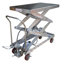 Pneumatic Hydraulic Scissor Lift Table, Stainless Steel, 47-1/4" L x 24" W, 1500 lbs. Cap. Rock Safety Industrial Ltd