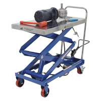 Pneumatic Hydraulic Scissor Lift Table, Steel, 35-1/2" L x 20" W, 800 lbs. Cap. Rock Safety Industrial Ltd