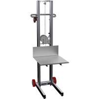 Empileur &agrave; plateforme, M&eacute;canisme Treuil manuel, Capacit&eacute; de 400 lb, Levage max de 58" Rock Safety Industrial Ltd