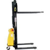 Narrow Mast Powered Lift Stacker, Electric Operated, 1500 lbs. Capacity, 63" Max Lift Rock Safety Industrial Ltd