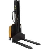 Narrow Mast Powered Lift Stacker, Electric Operated, 1000 lbs. Capacity, 63" Max Lift Rock Safety Industrial Ltd