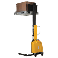 Narrow Mast Powered Lift Stacker, Electric Operated, 1500 lbs. Capacity, 98" Max Lift Rock Safety Industrial Ltd