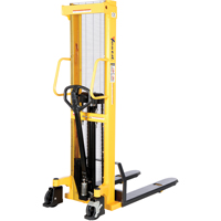 Manual Hydraulic Stacker, Hand Pump Operated, 2000 lbs. Capacity, 63" Max Lift Rock Safety Industrial Ltd