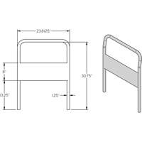 24" Chrome Handle for Platform Truck Rock Safety Industrial Ltd