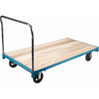 Heavy-Duty Platform Truck, 96" L x 48" W, 2000 lbs. Capacity, Rubber Casters Rock Safety Industrial Ltd