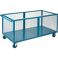Wire Mesh Box Truck, Steel, 63" L x 30" W x 31.5" H, 25 cu. Ft. Volume, 1200 lbs. Capacity Rock Safety Industrial Ltd