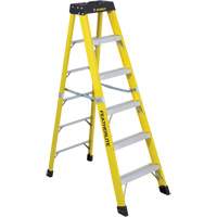Escabeaux industriels robustes (s&eacute;rie 6400), 6', Fibre de verre, Capacit&eacute; 300 lb, Type 1A Rock Safety Industrial Ltd