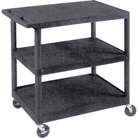 Chariot utilitaire, 3 tiers, 18" x 34" x 24", Capacit&eacute; 400 lb Rock Safety Industrial Ltd