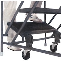 Slope Rolling Ladder, 9 Steps, Anti-Skid, 50° Incline, 90" High Rock Safety Industrial Ltd