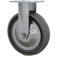 Heavy-Duty Caster, Rigid, 8" (203.2 mm), Solid Elastomer, 1000 lbs. (453.6 kg.) Rock Safety Industrial Ltd