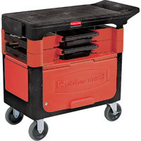 Trades Carts With Lockable Cabinet, 2 Drawers, 38" L x 19-1/4" W x 33-3/8" H, Black Rock Safety Industrial Ltd