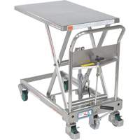 Hydraulic Scissor Lift Table, 31-1/2" L x 19-1/2" W, Stainless Steel, 550 lbs. Capacity Rock Safety Industrial Ltd