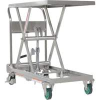 Hydraulic Scissor Lift Table, 31-1/2" L x 19-1/2" W, Stainless Steel, 550 lbs. Capacity Rock Safety Industrial Ltd