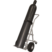 Four-Wheel Cylinder Hand Trucks, Pneumatic Wheels, 10" W x 8" L Base, 1000 lbs. Rock Safety Industrial Ltd