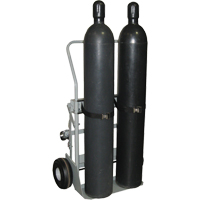 Four-Wheel Cylinder Hand Trucks, Pneumatic Wheels, 28" W x 6" L Base, 1000 lbs. Rock Safety Industrial Ltd