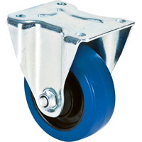 Roulette bleue, Fixe, 4" (101,6 mm), Caoutchouc, 350 lb (158,8 kg) Rock Safety Industrial Ltd