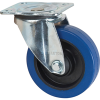 Blue Caster, Swivel, 5" (127 mm), Rubber, 400 lbs. (181 kg.) Rock Safety Industrial Ltd