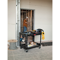Heavy Duty Utility Cart - 4500-88, 2 Tiers, 17-1/8" x 33-1/4" x 39", 500 lbs. Capacity Rock Safety Industrial Ltd