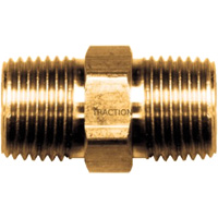 Hex Nipple, Brass, 3/8" x 1/4", NPT x NPT Rock Safety Industrial Ltd