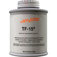 Compos&eacute; d'&eacute;tanch&eacute;it&eacute; sans m&eacute;tal pour raccord filet&eacute; TF-15, Canette &agrave; dessus brosse, 227 ml, -46° C - 315° C/50° F - 600° F Rock Safety Industrial Ltd