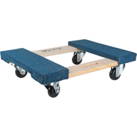 Carpeted Ends Hardwood Dolly, Wood Frame, 18" W x 24" L, 900 lbs. Capacity Rock Safety Industrial Ltd
