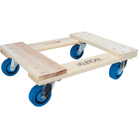 Hardwood Dolly, Rubber Wheels, 1400 lbs. Capacity, 18" W x 24" D x 7" H Rock Safety Industrial Ltd