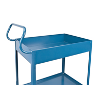 Chariots de service &agrave; bordure profonde, 2 Tiers, 24" la x 47" h x 36" p, Capacit&eacute; 1200 lb Rock Safety Industrial Ltd