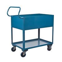 Chariots de service &agrave; bordure profonde, 2 Tiers, 24" la x 47" h x 36" p, Capacit&eacute; 1200 lb Rock Safety Industrial Ltd