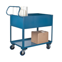 Chariots de service &agrave; bordure profonde, 2 Tiers, 24" la x 47" h x 36" p, Capacit&eacute; 1200 lb Rock Safety Industrial Ltd