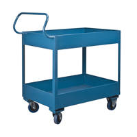 Chariots de service &agrave; bordure profonde, 2 Tiers, 24" la x 47" h x 36" p, Capacit&eacute; 1200 lb Rock Safety Industrial Ltd