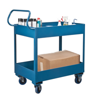 Chariots de service &agrave; bordure profonde, 2 Tiers, 24" la x 47" h x 36" p, Capacit&eacute; 1200 lb Rock Safety Industrial Ltd