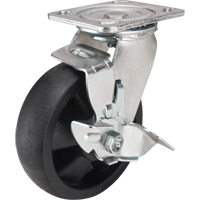 Hi-Temp Caster, Swivel with Brake, 6" (152.4 mm), Nylon, 880 lbs. (399 kg.) Rock Safety Industrial Ltd