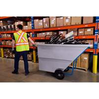Chariot basculeur en acier, Poly&eacute;thyl&egrave;ne, 1,1 vg³, Capacit&eacute; de charge de 1250 lb Rock Safety Industrial Ltd