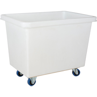Tapered Wall Box Truck, White Polyethylene, 39" L x 27" W x 31" H, 12 cu. ft. Volume, 600 lbs. Capacity Rock Safety Industrial Ltd