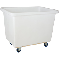 Tapered Wall Box Truck, White Polyethylene, 43" L x 30" W x 34" H, 16 cu. ft. Volume, 600 lbs. Capacity Rock Safety Industrial Ltd