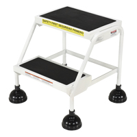 &eacute;chelles Stop-Step, 2 marches, Largeur de la marche 16", Hauteur de la plateforme 18-9/16", Acier Rock Safety Industrial Ltd