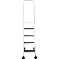 &eacute;chelles Stop-Step pour travaux l&eacute;gers, 5 marches, Largeur de la marche 16", Hauteur de la plateforme 47-11/16", Acier Rock Safety Industrial Ltd