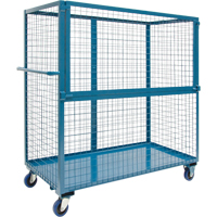 Chariot grillag&eacute; pour transport , Acier, 24" x 55" x 36", Capacit&eacute; 1200 lb Rock Safety Industrial Ltd