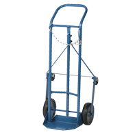 Professional Gas Cylinder Truck CC-1, Mold-on Rubber Wheels, 9" W x 7-1/4" L Base, 250 lbs. Rock Safety Industrial Ltd