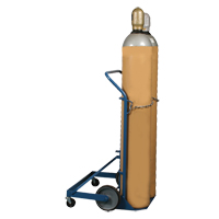 Professional Double Gas Cylinder Truck CC-2, Mold-on Rubber Wheels, 16-7/8" W x 7-1/4" L Base, 500 lbs. Rock Safety Industrial Ltd