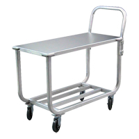 Aluminum Tubular Deck Cart, 700 lbs. Capacity, Aluminum, 19" W x 42" H x 46" D, Lip Down Rock Safety Industrial Ltd