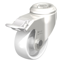 Stainless Steel Nylon Caster, Swivel with Brake, 3-1/8" (79.5 mm) Dia., 265 lbs. (120 kg.) Capacity Rock Safety Industrial Ltd