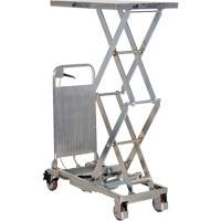 Manual Hydraulic Scissor Lift Table, 27-1/2" L x 17-3/4" W, Partial Stainless Steel, 220 lbs. Capacity Rock Safety Industrial Ltd